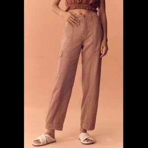 Anthropologie Tan Straight Leg Pants